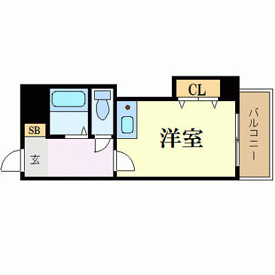 OneLife和歌山アーク【★バストイレ別】の間取り図