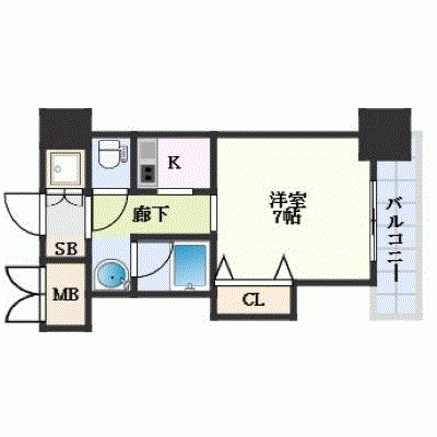 OneLife四天王寺北ノーブル【★Wi-Fi対応・設備充実】の間取り図