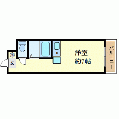 OneLife四日市ベース＜TYPE2＞【★駅近・20平米・トイレバス別】の間取り図