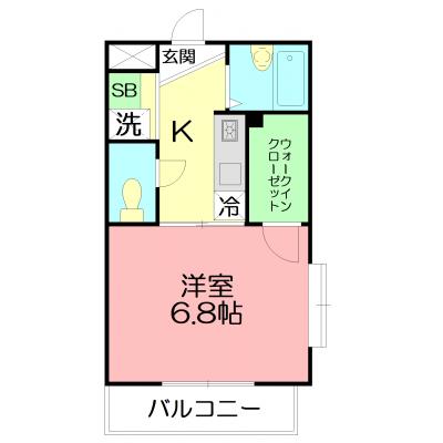 【スーパーやコンビニ近い！】アビタシオン湘南の間取り図