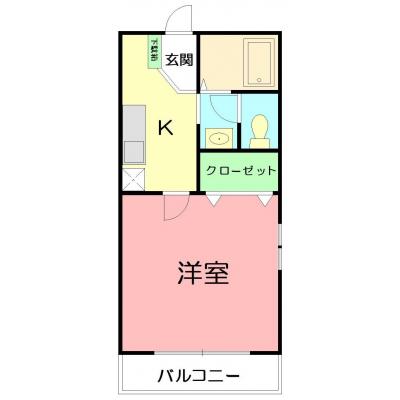 【サンドラック徒歩2分！】アンディ 101号室の間取り図