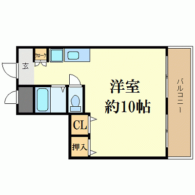 OneLife四日市ベース＜TYPE3＞【★駅近・ツインベッド・トイレバス別】の間取り図