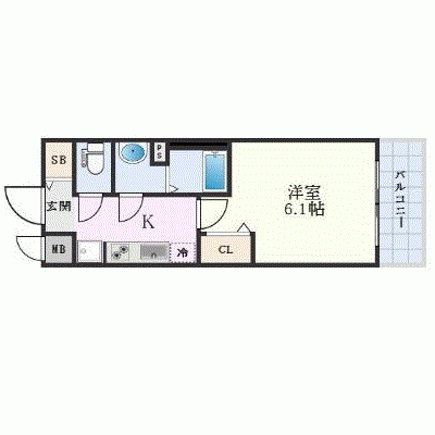 OneLife難波メティス【★Wi-Fi対応・設備充実】の間取り図