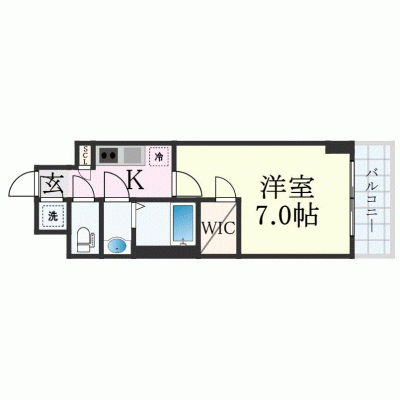 OneLife大阪難波グラン【★駅近・設備充実】の間取り図