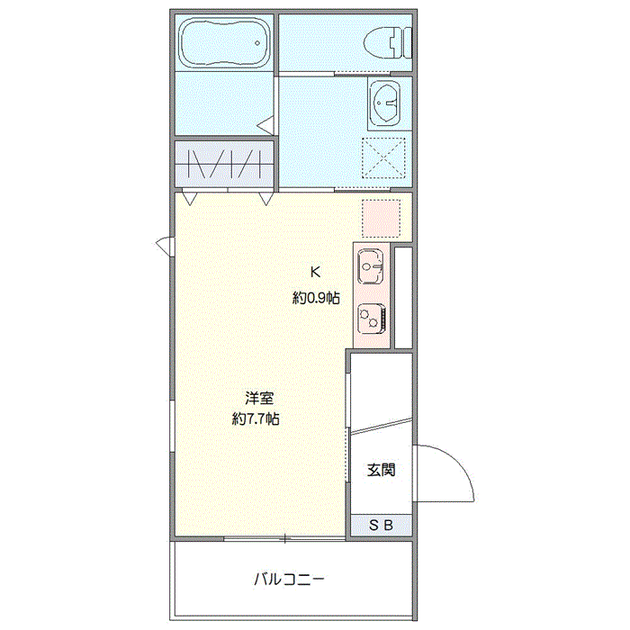 マンスリーリブマックス西巣鴨ラルゴ△『禁煙ルーム・1R』【独立洗面・浴室乾燥付】≪エクセレントシリーズ≫の間取り図