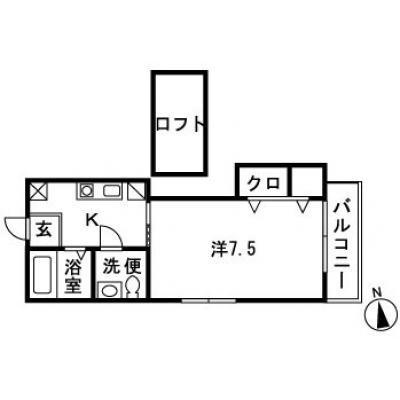 【Wi-Fi無料！】グランディール 206号室の間取り図