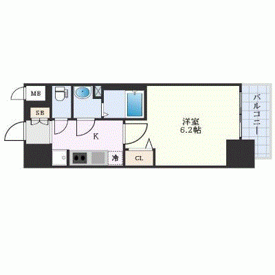OneLife今宮NORTH【★Wi-Fi対応・設備充実】の間取り図
