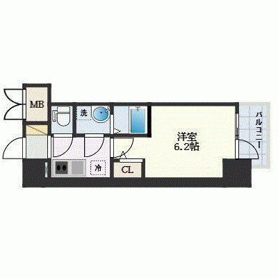 OneLife大阪デュアルゲート【★築浅・設備充実】の間取り図