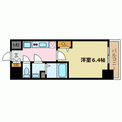 OneLife大阪淡路駅前【★Wi-Fi対応・浴室乾燥機・２口ガスコンロ】の間取り図