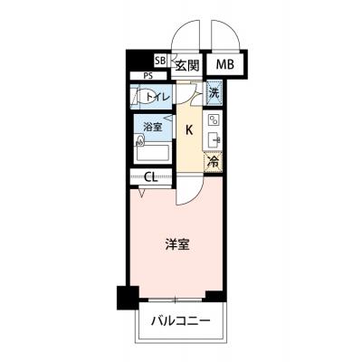 【🎉初期費用オフ｜お得なキャンペーン】【禁煙🚭】マイナビSTAYミライエ早稲田大学前North　101｜早稲田大学早稲田キャンパス周辺の間取り図