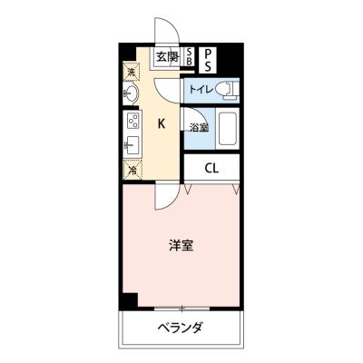 【🎉初期費用オフ｜お得なキャンペーン】【禁煙🚭/Wi-Fi無料🌐】マイナビSTAY宇都宮東口　706の間取り図