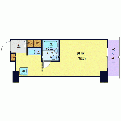 OneLife新宿第2【★オートロック付・東新宿駅 徒歩1分！】の間取り図