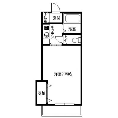 【Wi-Fi無料！】ハイツひばり 106号室の間取り図