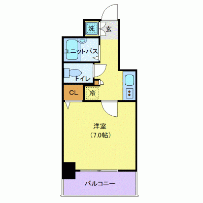 OneLife東中野シア【★オートロック・浴室乾燥付！】の間取り図