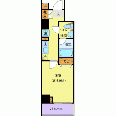 OneLife下落合ドゥーク【★独立洗面・浴室乾燥付！】の間取り図