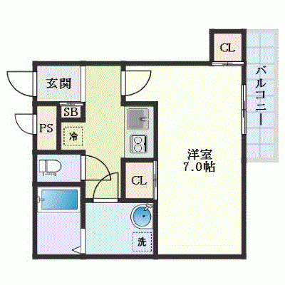 OneLife柴島南エール【★Wi-Fi・設備充実】の間取り図