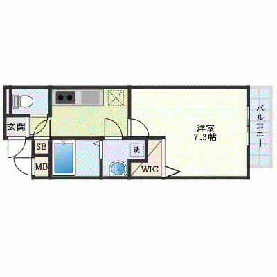 OneLife淡路東二番館【★設備充実】の間取り図