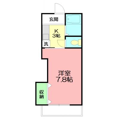 【Wi-Fi無料！】ポヌール湘南Ｂの間取り図