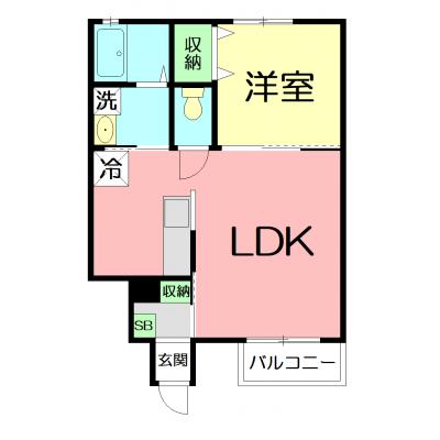 【広々でWi-Fi無料♪】ラ　ヴィーテ の間取り図