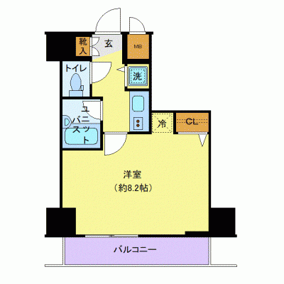 OneLife麻布十番グランド【★浴室乾燥付・麻布十番駅 徒歩3分！】の間取り図