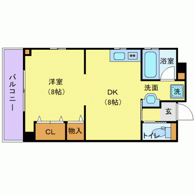 OneLife静岡タウンコート【★禁煙ルーム・40平米・設備充実物件】の間取り図