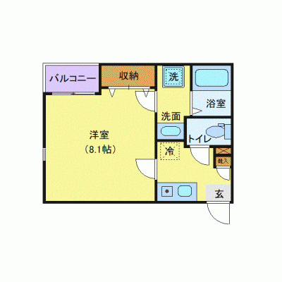 OneLife太子堂プレイス【★太子堂駅 徒歩5分・独立洗面台・バストイレ別】の間取り図