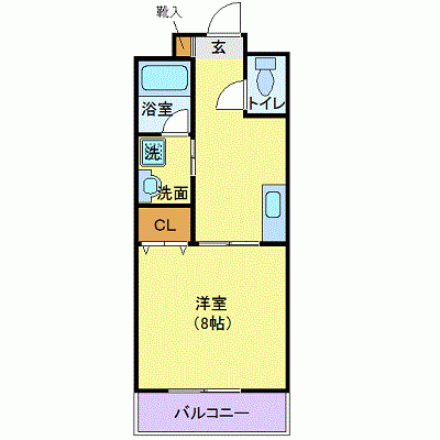 OneLife静岡ライツェント【★28平米・オートロック・浴室乾燥機】の間取り図
