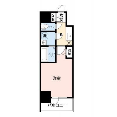 【🎉初期費用オフ｜お得なキャンペーン】【禁煙🚭/Wi-Fi無料🌐】マイナビSTAYファステート栄セントラル　703の間取り図
