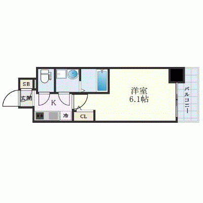 OneLife新大阪南ラヴァーグ【★Wi-Fi対応・設備充実】の間取り図