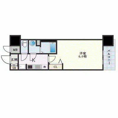 OneLife玉造南パルク【★Wi-Fi対応・設備充実】の間取り図