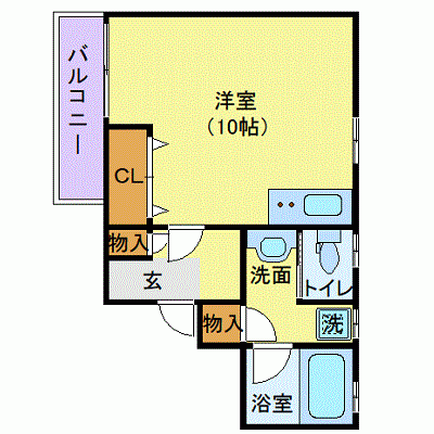OneLife静岡ベルー【★駅近・オートロック・独立洗面台】の間取り図