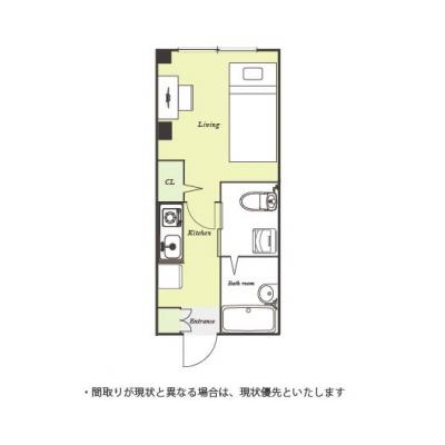 ユニオンマンスリー西大宮セレスト１　205　1K・シングル☆【禁煙ルーム】人気の角部屋！安心のオートロック＆モニター付きインターフォン完備の間取り図