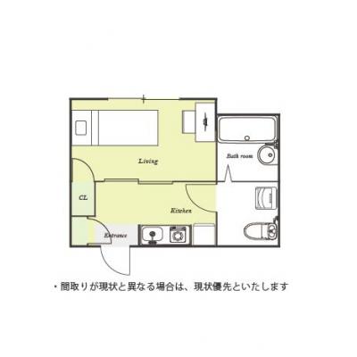 ユニオンマンスリー西大宮セレスト１　208　1K・セミシングル☆【禁煙ルーム】安心のオートロック＆モニター付きインターフォン完備の間取り図