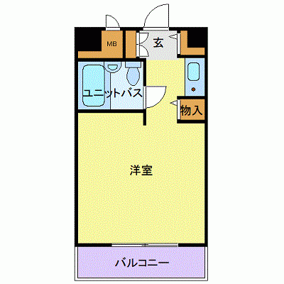 OneLife浜松メイクスⅠ【★20平米・3点ユニットバスタイプ・コインランドリータイプ】の間取り図