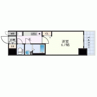 OneLife神戸SOUTHアンド・シー【★築浅・設備充実物件】の間取り図
