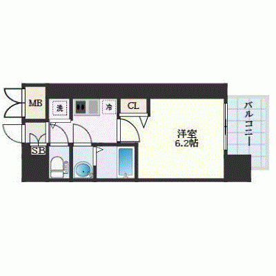 OneLife十三南プレイス【★設備充実】の間取り図