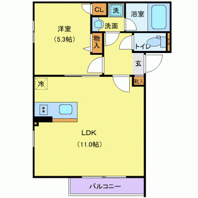 OneLife文京音羽North【★35平米・築浅物件！】の間取り図
