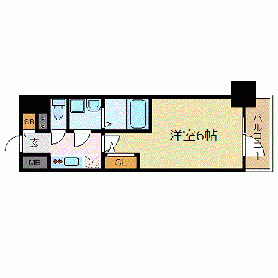 OneLife神戸レジデンス【★駅近・設備充実物件】の間取り図