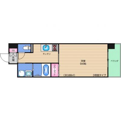 【黒門市場近く】ジョイシティ日本橋【入居日ご相談下さい！】の間取り図