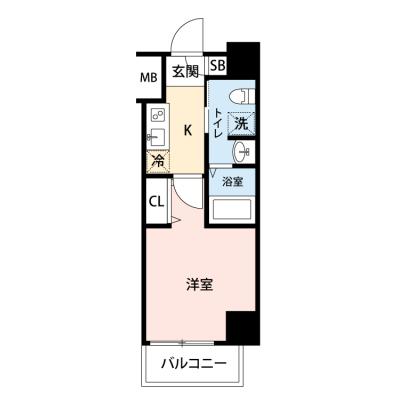 【🎉初期費用オフ｜お得なキャンペーン】【禁煙🚭/Wi-Fi無料🌐】マイナビSTAYルリオン北千住　1001の間取り図
