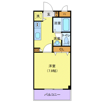 OneLife片柳NORTH【★洗浄機能付き便座・独立洗面付！】の間取り図