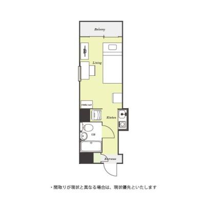 ユニオンマンスリー狭山市２　101　1R・シングル☆【禁煙ルーム】人気の角部屋！安心のモニター付きインターフォン＆便利な宅配ボックス付きの間取り図