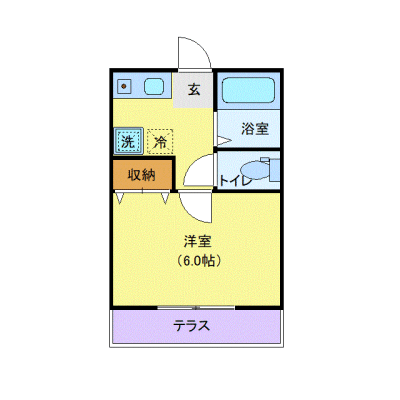 OneLife春日ホワイト【★バストイレ別・洗浄機能付き便座！】の間取り図