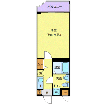 OneLife飯田橋NORTH【★独立洗面・浴室乾燥付！】の間取り図
