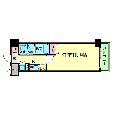 OneLife堺東アパートメンツ【★NET対応・洗浄機能付便座・浴室換気乾燥機】の間取り図