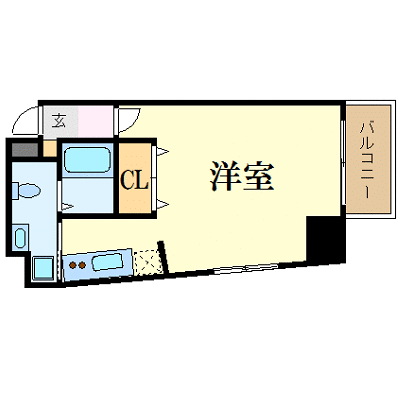 OneLife堺フェニックス【★NET対応・独立洗面台・浴室乾燥機】の間取り図