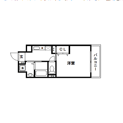 OneLife堺・湊コート【★NET対応・洗浄機能付便座・浴室換気乾燥機】の間取り図