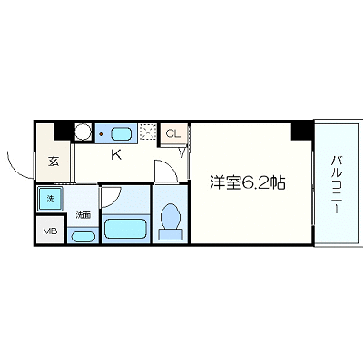 OneLife堺市前カーライル【★駅1分・NET対応】の間取り図
