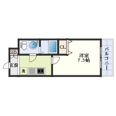 OneLife豊津西アリビオ【★設備充実】の間取り図