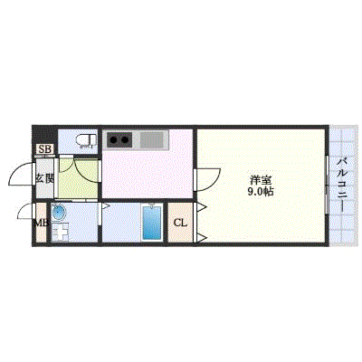OneLife大日西アムール【★設備充実】の間取り図